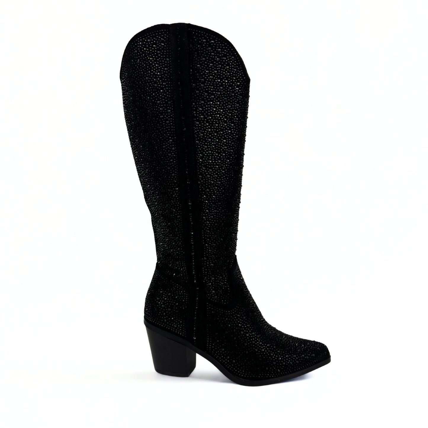 Glitzernde Cowboystiefel schwarz