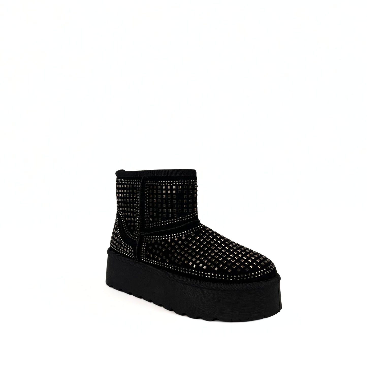 Gefütterte Boots - beige/schwarz