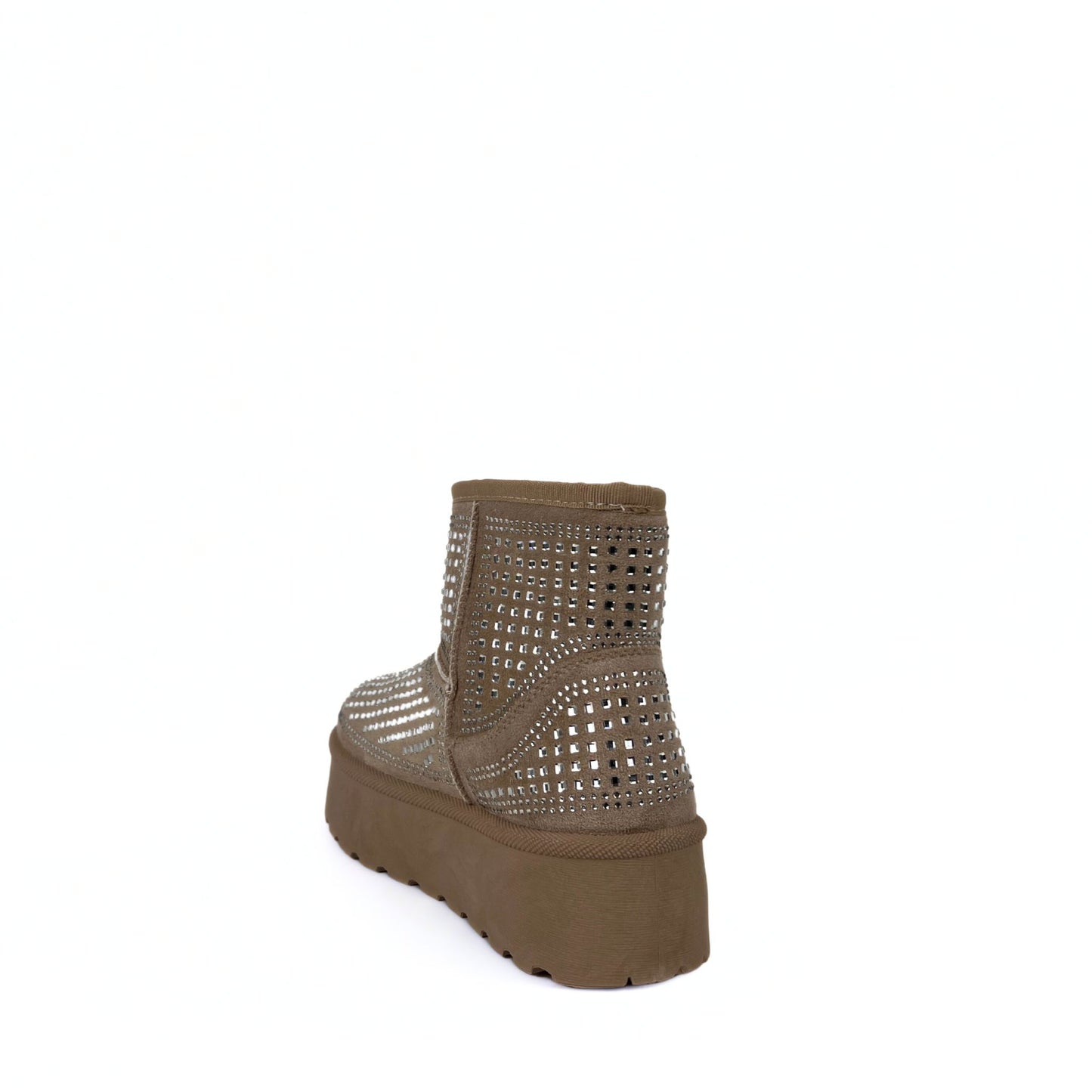 Gefütterte Boots - beige/schwarz