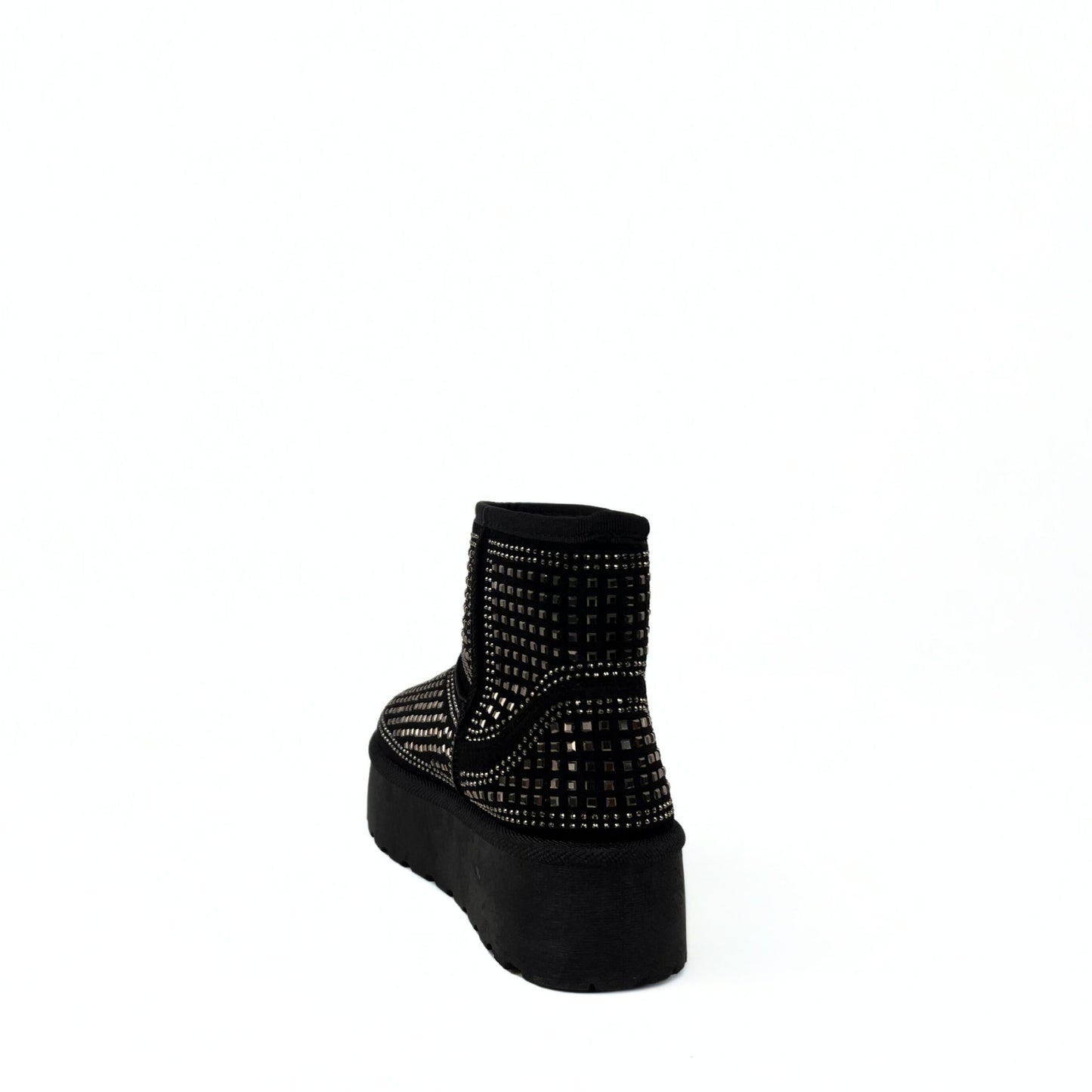 Gefütterte Boots - beige/schwarz