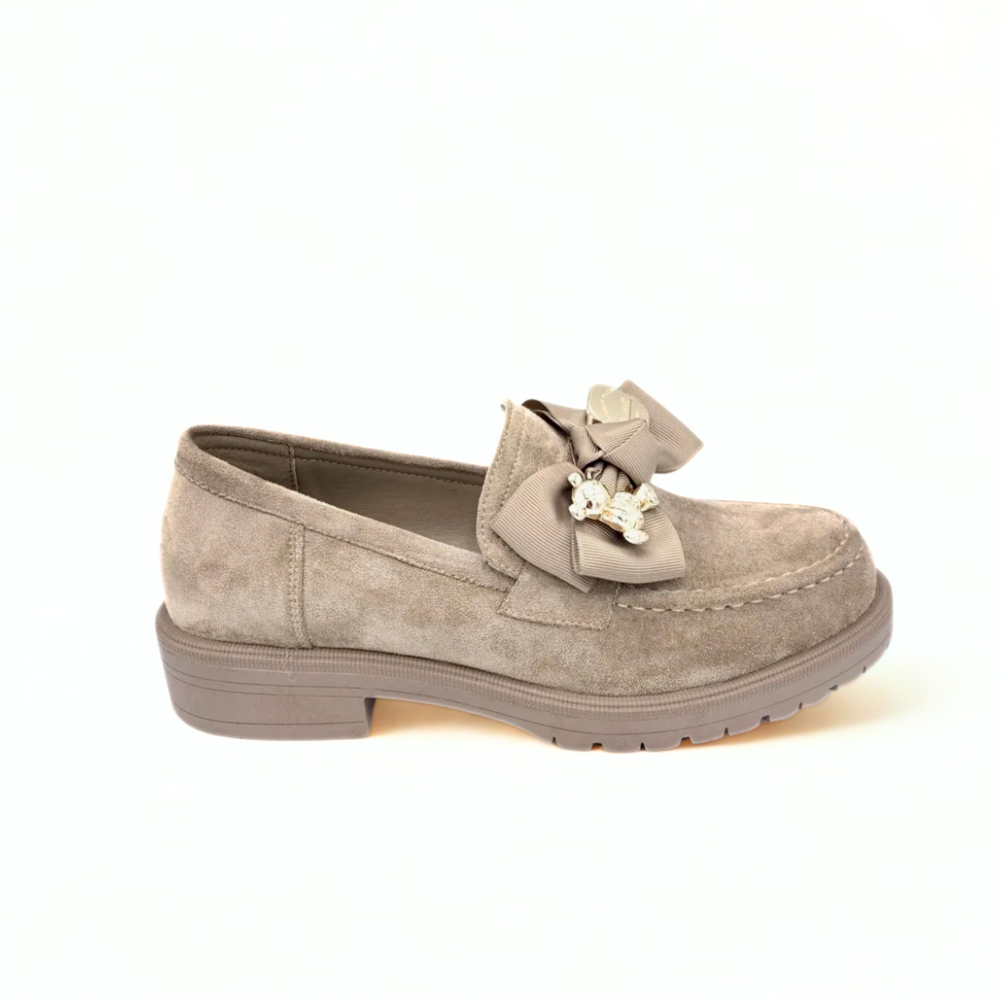 Velours-Loafer beige