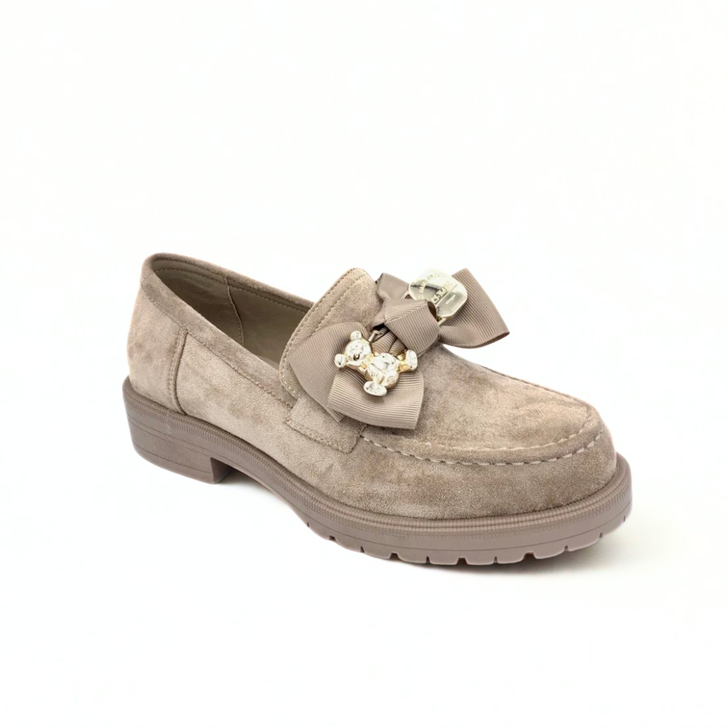 Velours-Loafer beige