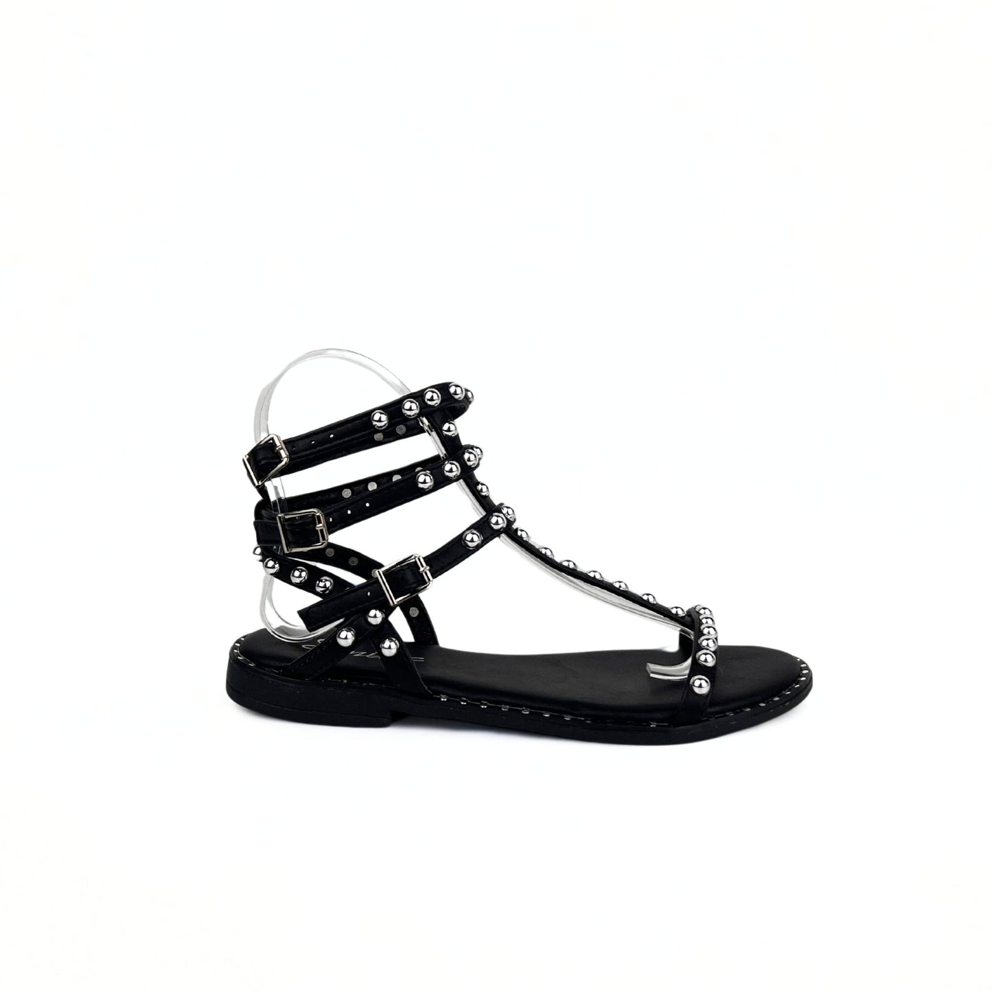 Glamouröse Riemchensandale in Schwarz