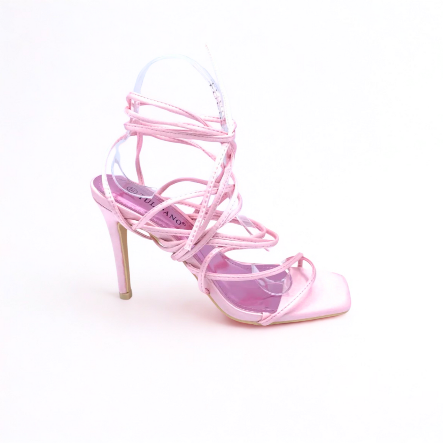 Satin-Stiletto in Rosé