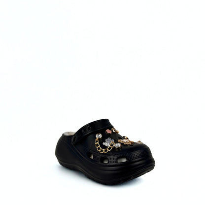 Gefütterte Clogs schwarz
