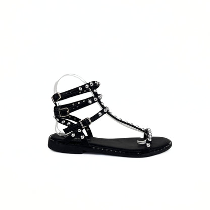 Glamouröse Riemchensandale in Schwarz